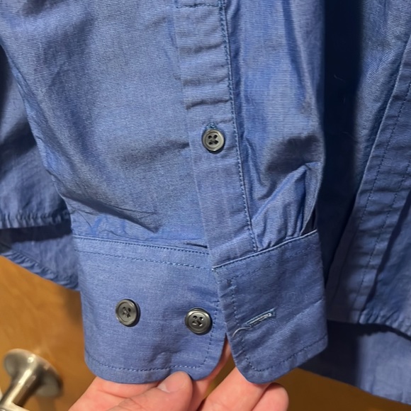 Men’s Kenneth Cole Blue Long Sleeve Button Down Size Large - Picture 3 of 9